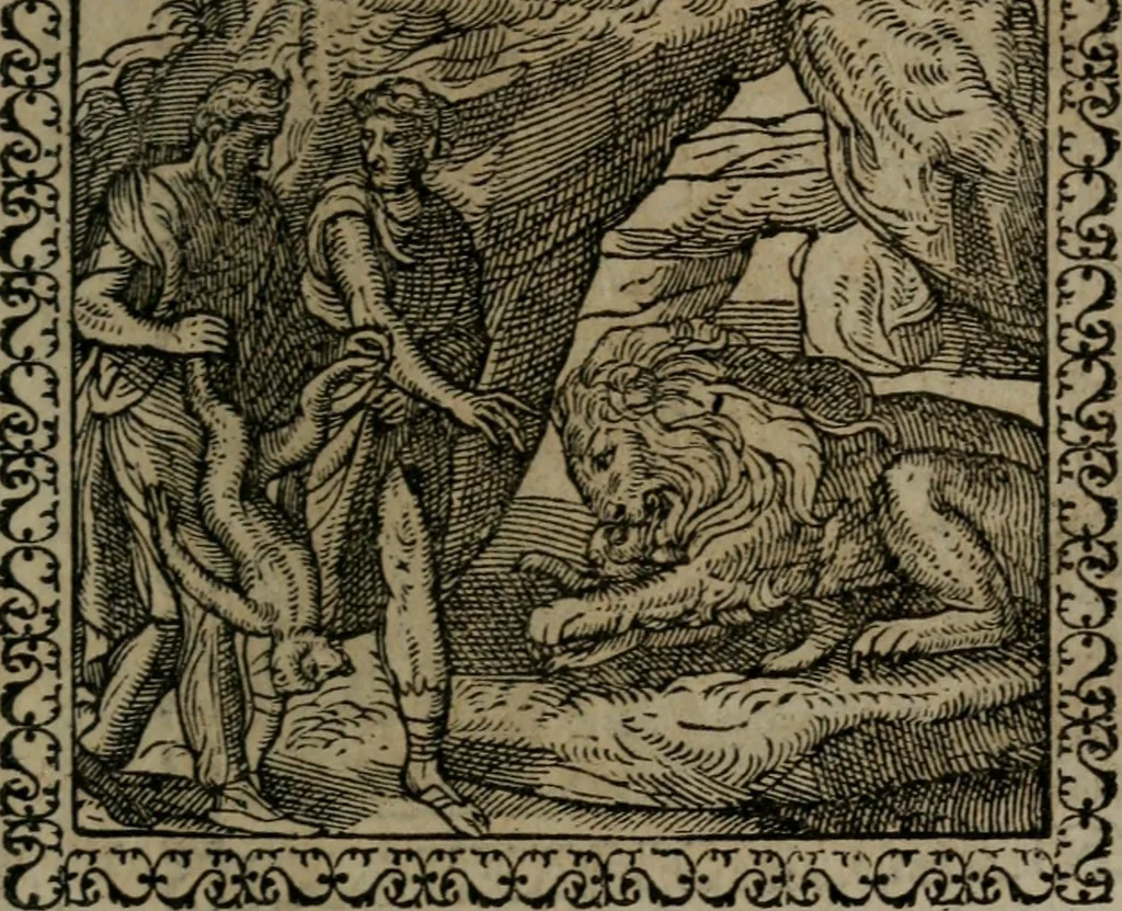 An illustration from Emblemata : et aliquot nummi antiqui operis, 1566, leaf 170