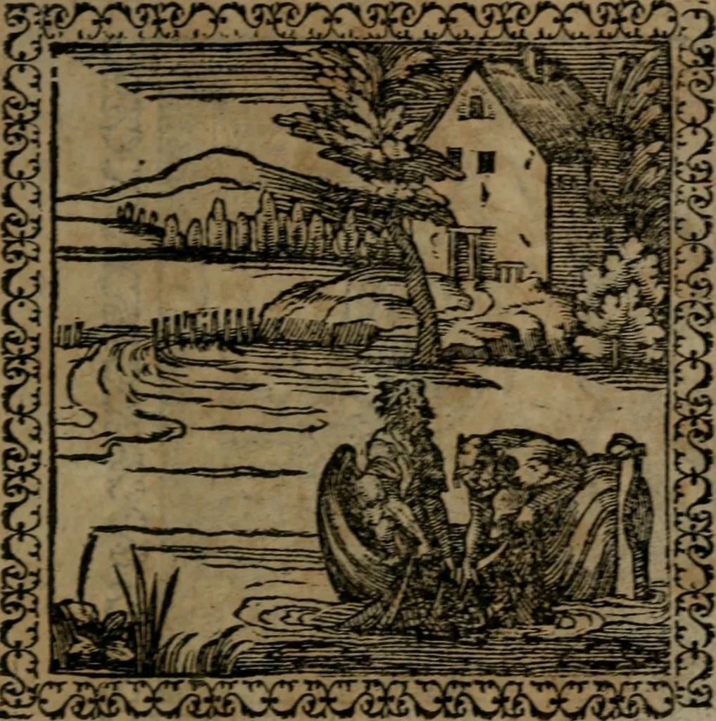 An illustration from Emblemata : et aliquot nummi antiqui operis, 1566, leaf 204