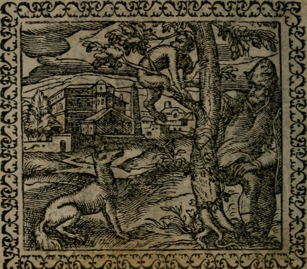 An illustration from Emblemata : et aliquot nummi antiqui operis, 1566, leaf 21
