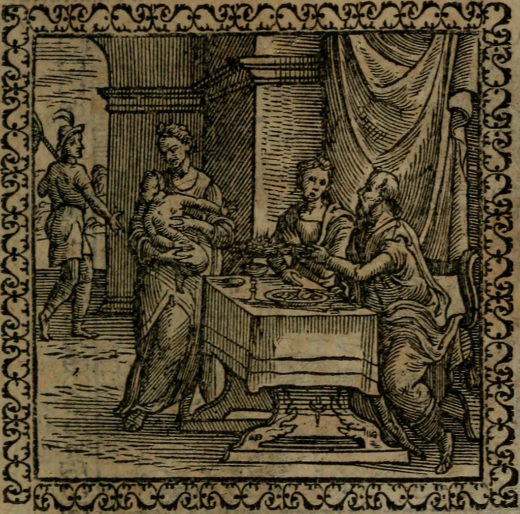 An illustration from Emblemata : et aliquot nummi antiqui operis, 1566, leaf 210
