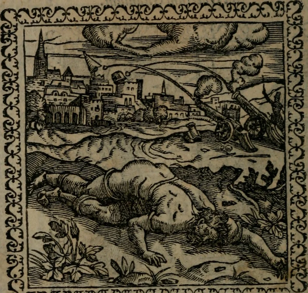 An illustration from Emblemata : et aliquot nummi antiqui operis, 1566, leaf 229