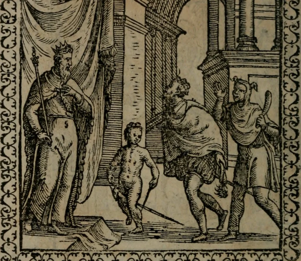 An illustration from Emblemata : et aliquot nummi antiqui operis, 1566, leaf 231