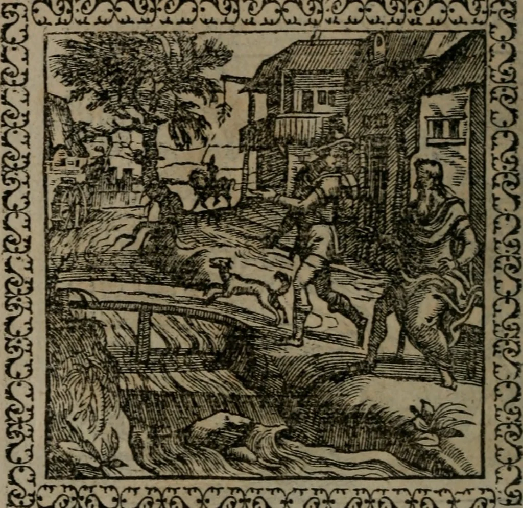 An illustration from Emblemata : et aliquot nummi antiqui operis, 1566, leaf 235