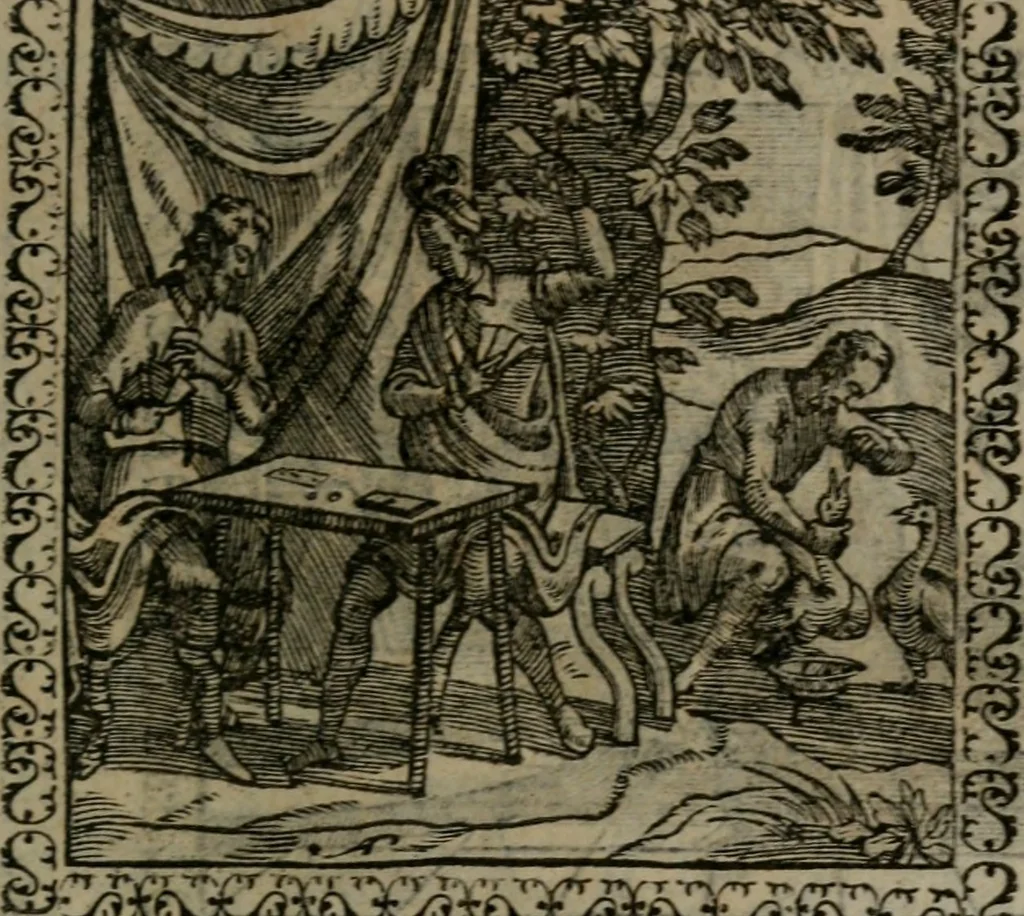An illustration from Emblemata : et aliquot nummi antiqui operis, 1566, leaf 238