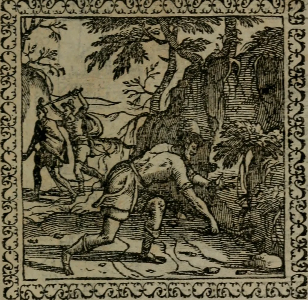 An illustration from Emblemata : et aliquot nummi antiqui operis, 1566, leaf 244
