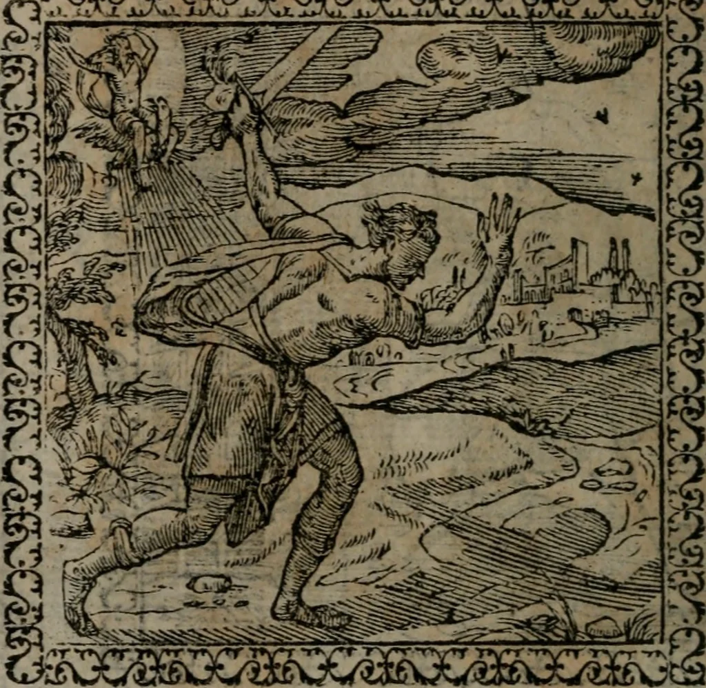 An illustration from Emblemata : et aliquot nummi antiqui operis, 1566, leaf 251