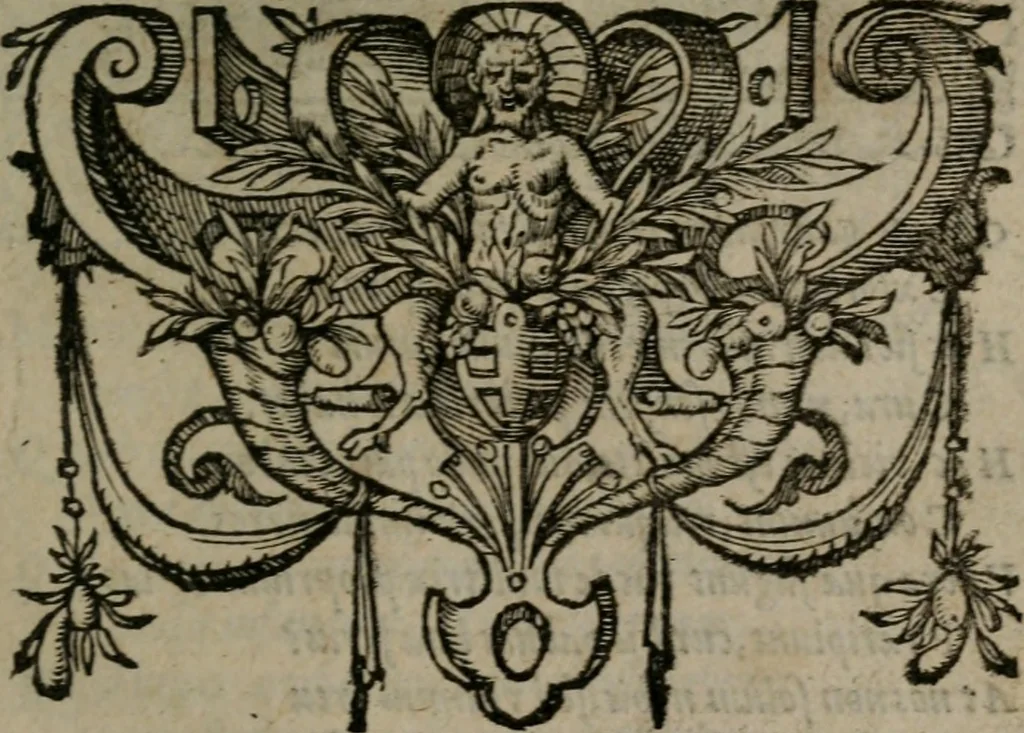 An illustration from Emblemata : et aliquot nummi antiqui operis, 1566, leaf 30