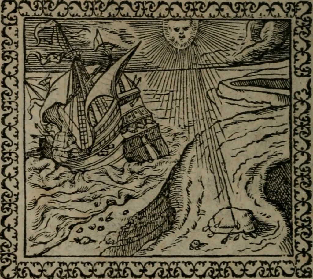 An illustration from Emblemata : et aliquot nummi antiqui operis, 1566, leaf 47