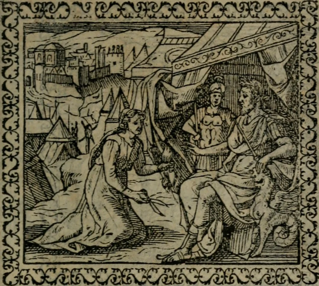 An illustration from Emblemata : et aliquot nummi antiqui operis, 1566, leaf 56