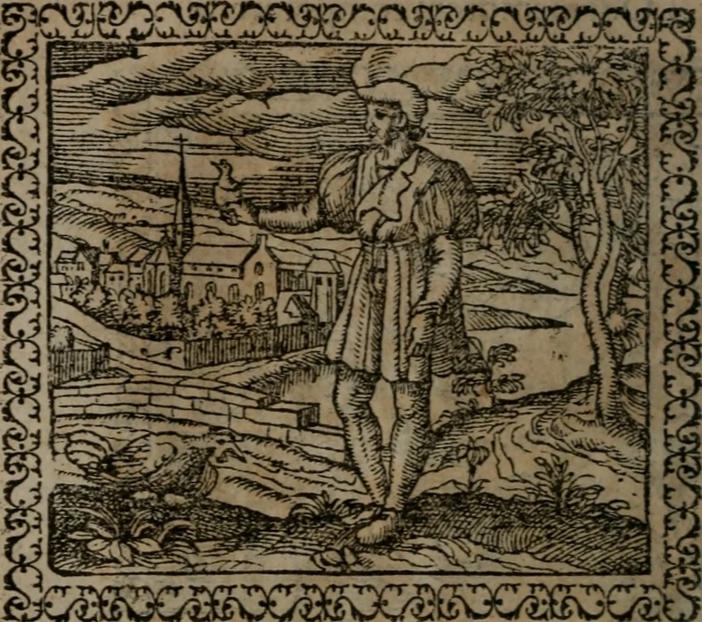 An illustration from Emblemata : et aliquot nummi antiqui operis, 1566, leaf 75