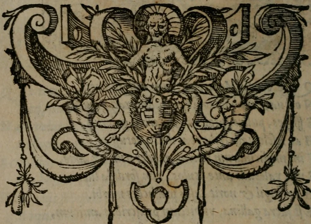 An illustration from Emblemata : et aliquot nummi antiqui operis, 1566, leaf 81