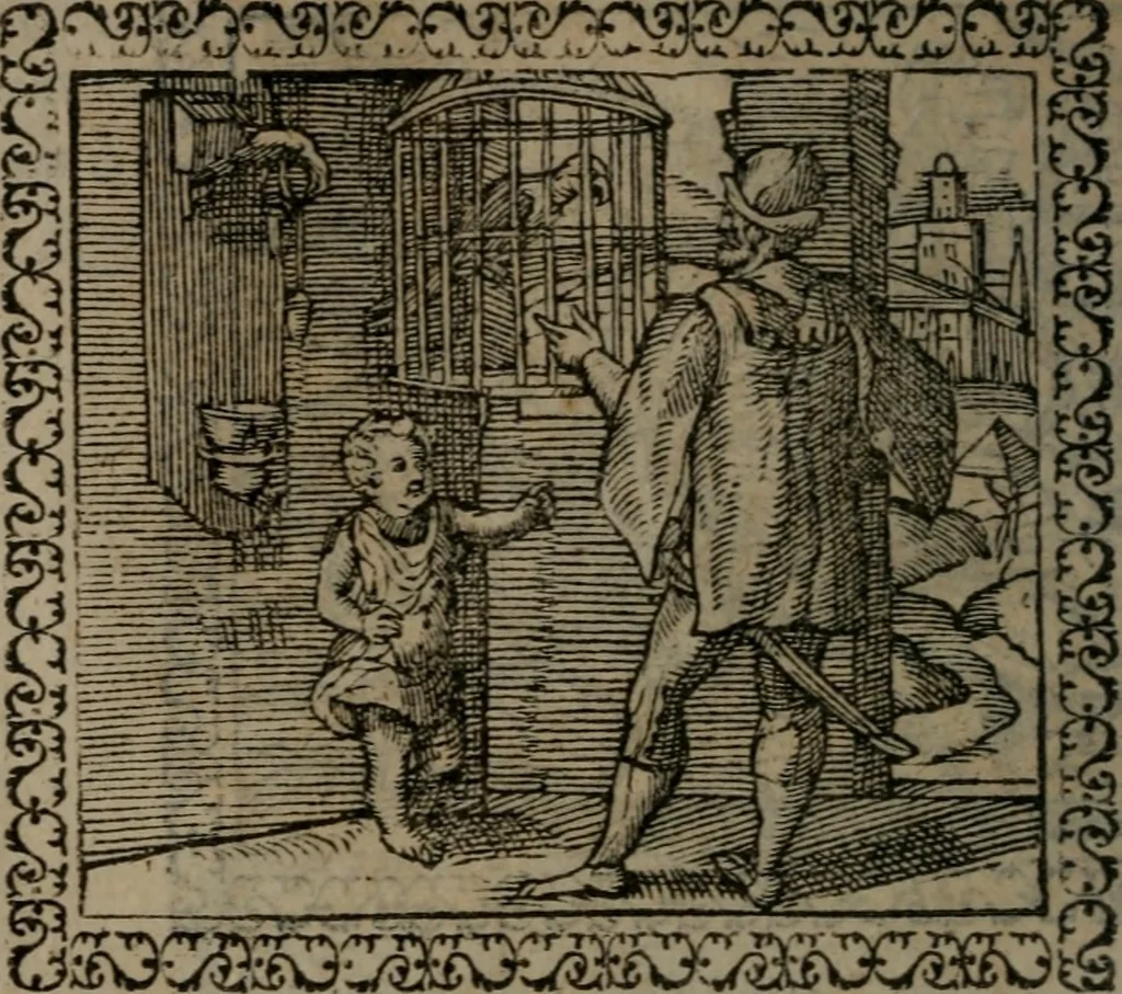 An illustration from Emblemata : et aliquot nummi antiqui operis, 1566, leaf 91