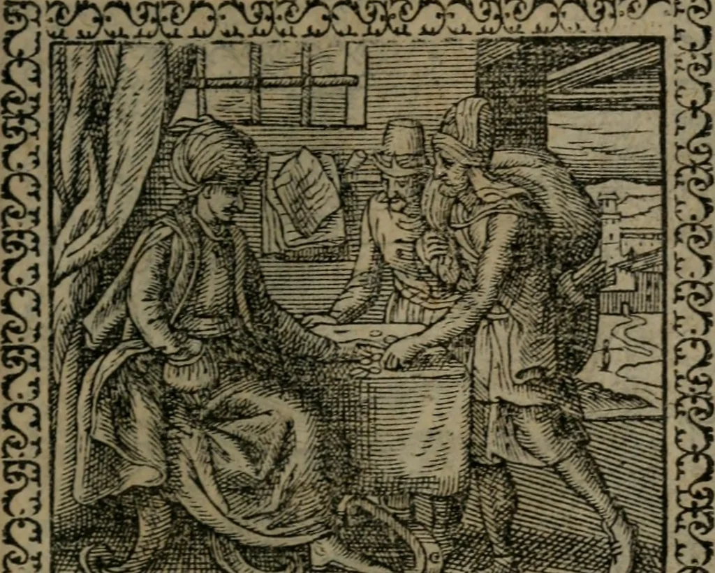 An illustration from Emblemata : et aliquot nummi antiqui operis, 1566, leaf 92
