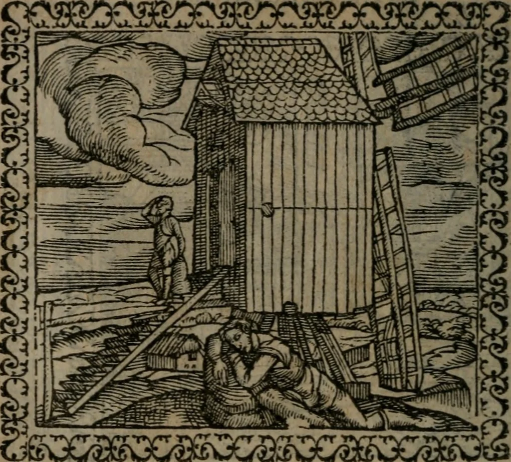An illustration from Emblemata : et aliquot nummi antiqui operis, 1566, leaf 97
