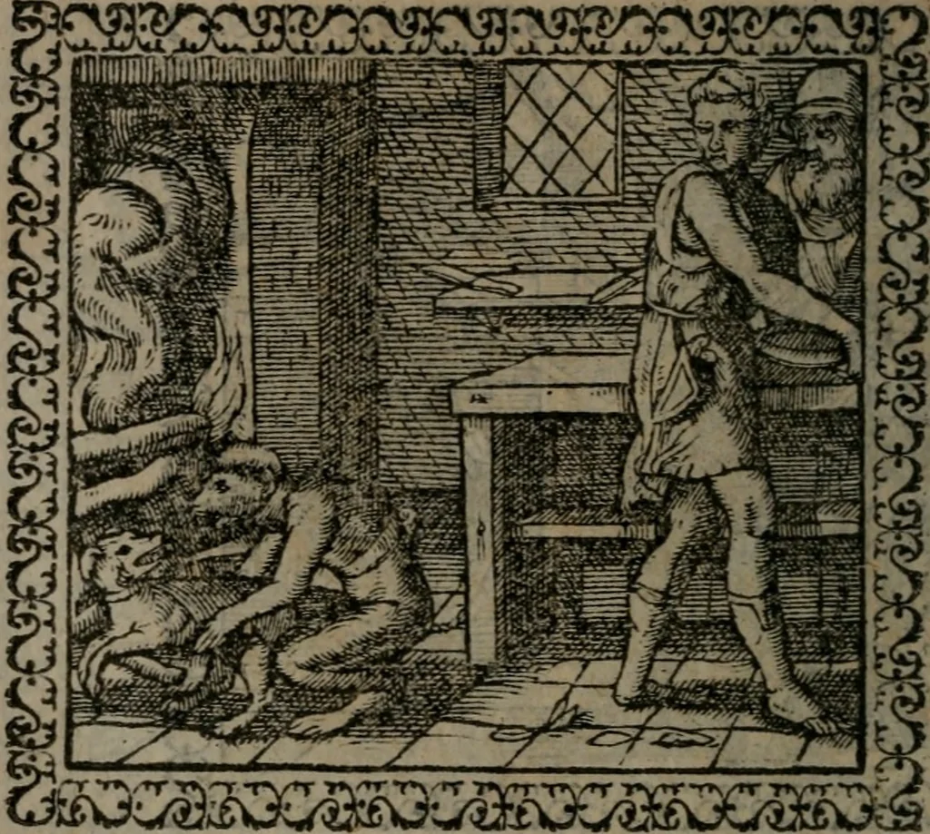 An illustration from Emblemata : et aliquot nummi antiqui operis, 1566, leaf 99