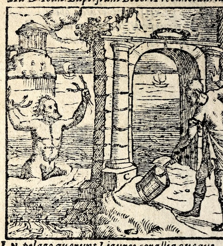 An illustration from Emblemata, et aliqvot nvmmi antiqvi operis, Ioan. Sambvci Tirnaviensis Pannonii, 1584, leaf 224