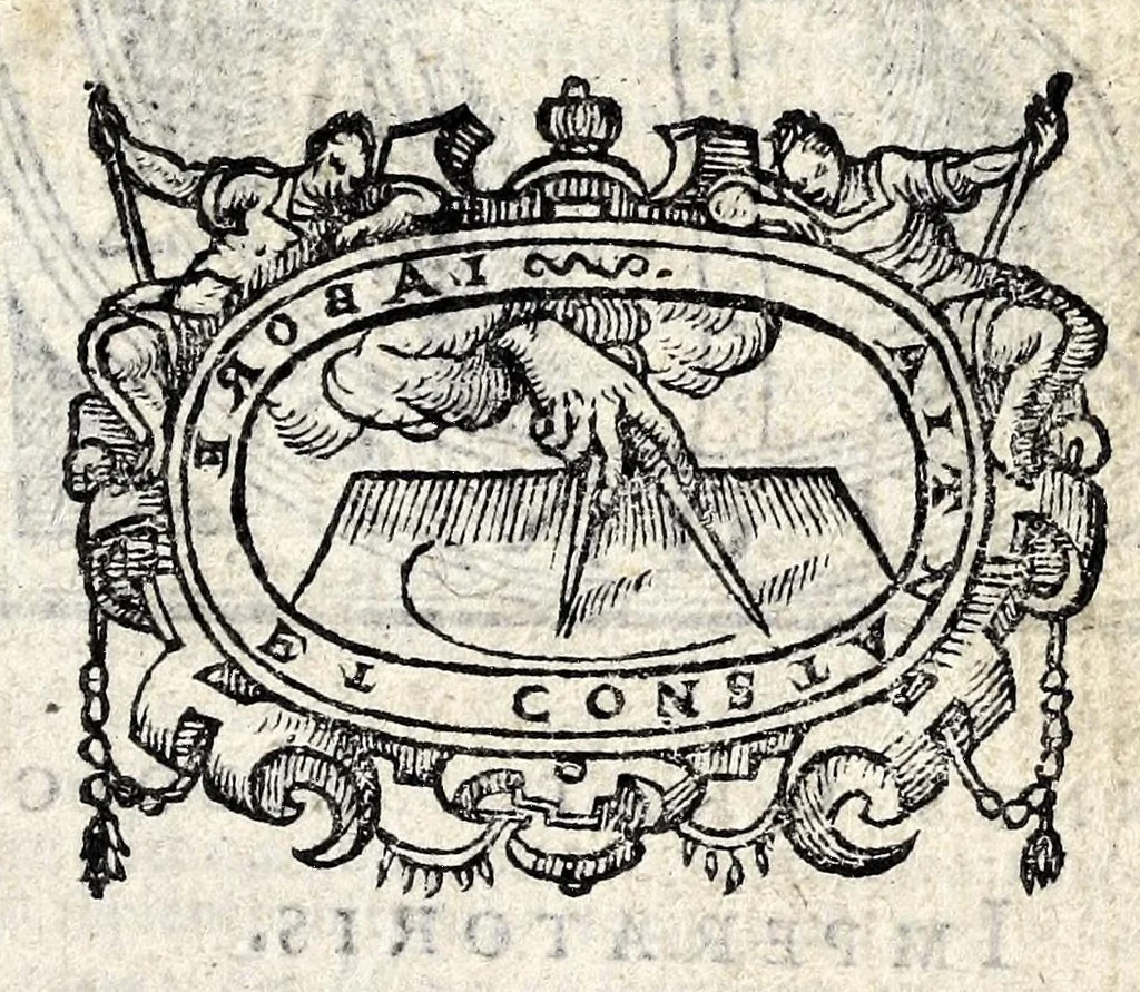 An illustration from Emblemata, et aliqvot nvmmi antiqvi operis, Ioan. Sambvci Tirnaviensis Pannonii, 1584, leaf 3