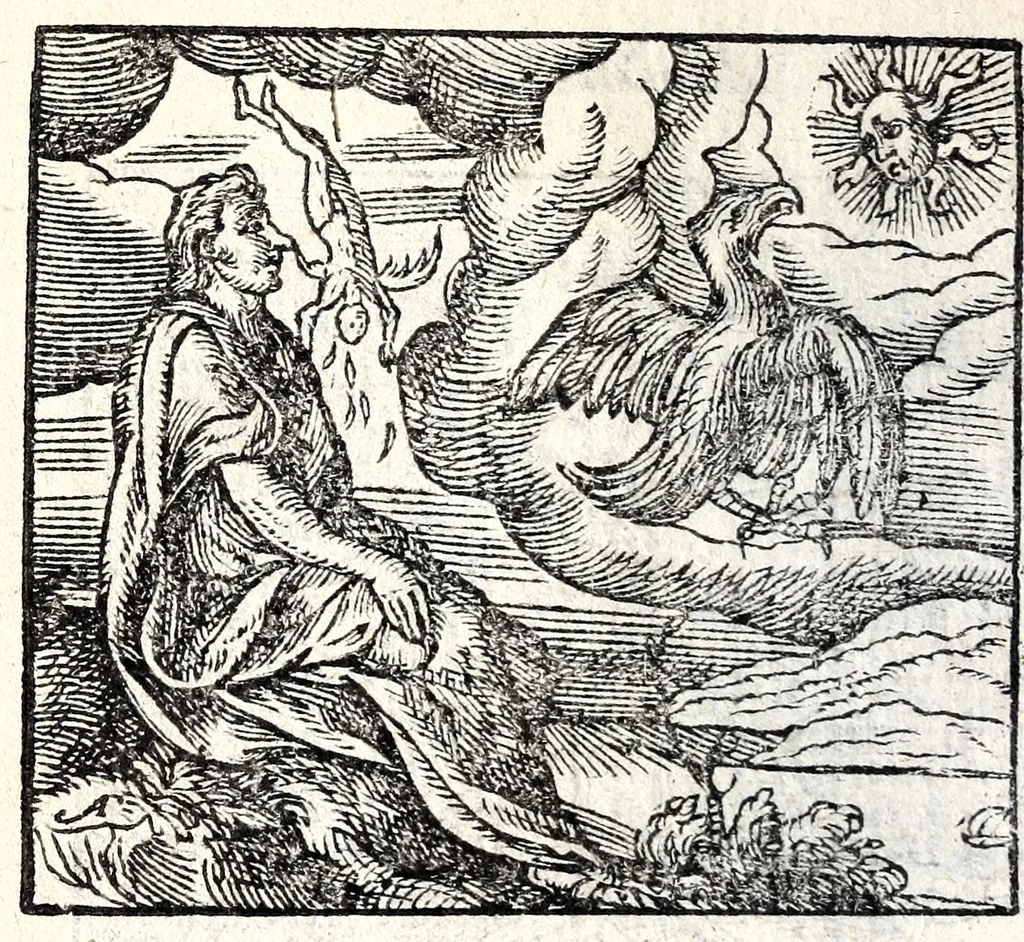 An illustration from Emblemata, et aliqvot nvmmi antiqvi operis, Ioan. Sambvci Tirnaviensis Pannonii, 1584, leaf 30