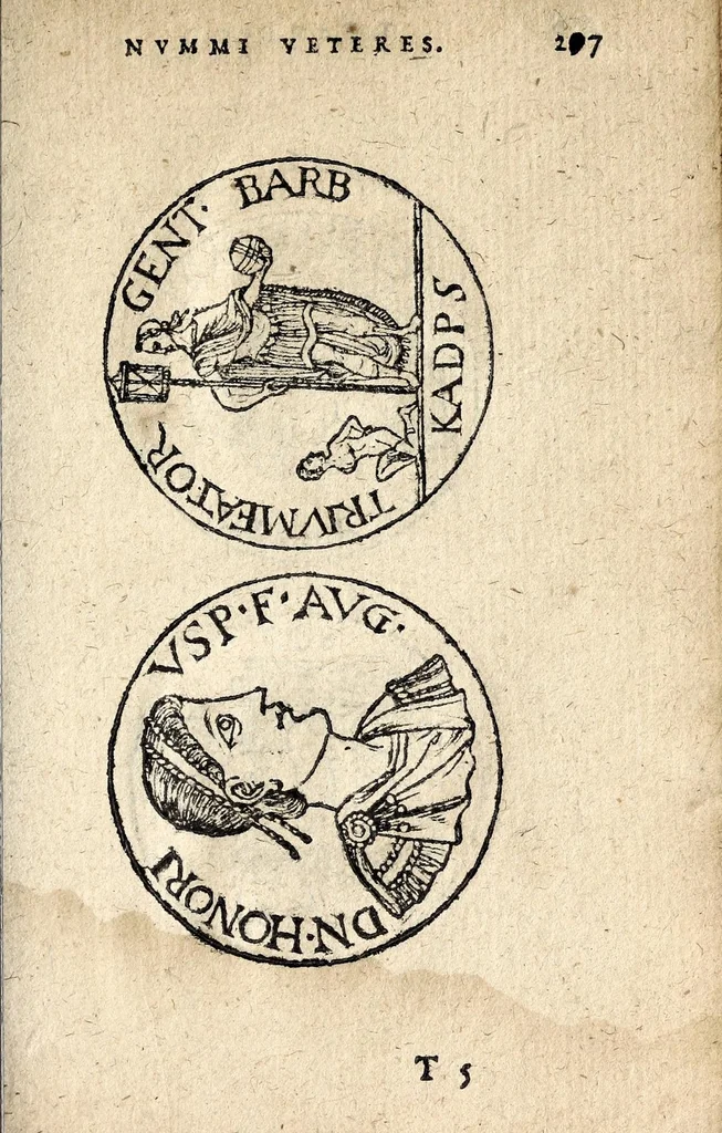 An illustration from Emblemata, et aliqvot nvmmi antiqvi operis, Ioan. Sambvci Tirnaviensis Pannonii, 1584, leaf 301