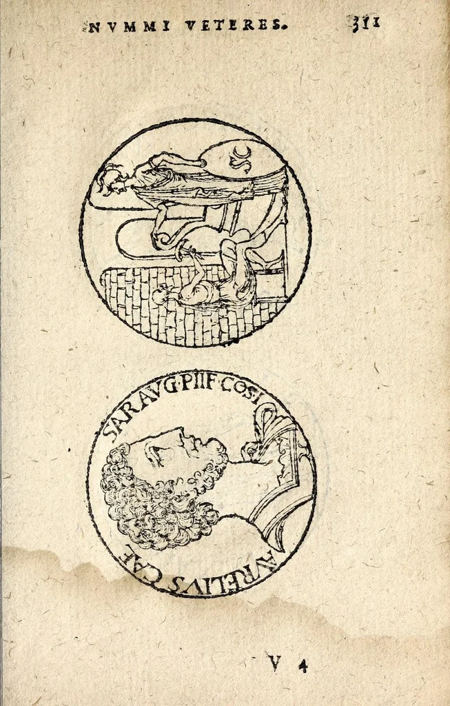 An illustration from Emblemata, et aliqvot nvmmi antiqvi operis, Ioan. Sambvci Tirnaviensis Pannonii, 1584, leaf 315
