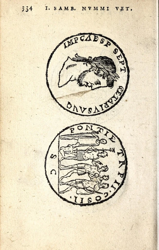 An illustration from Emblemata, et aliqvot nvmmi antiqvi operis, Ioan. Sambvci Tirnaviensis Pannonii, 1584, leaf 338