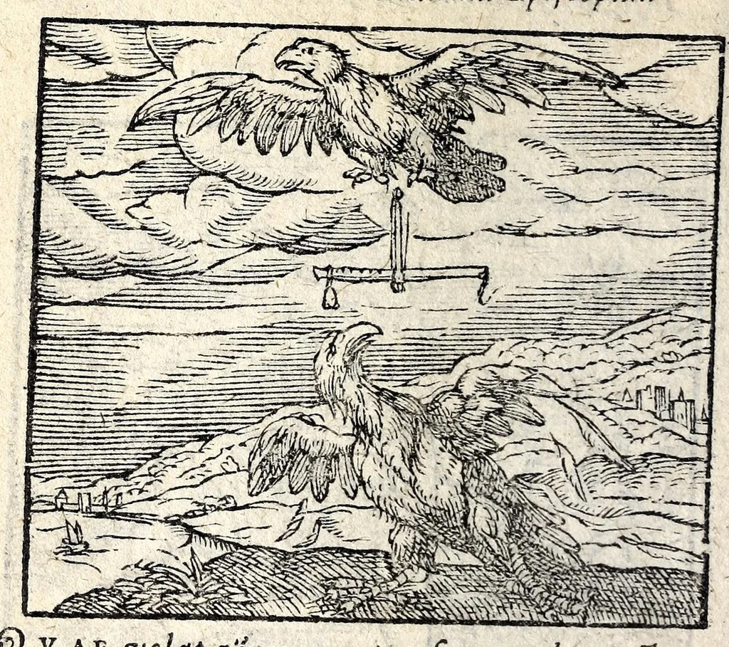 An illustration from Emblemata, et aliqvot nvmmi antiqvi operis, Ioan. Sambvci Tirnaviensis Pannonii, 1584, leaf 38