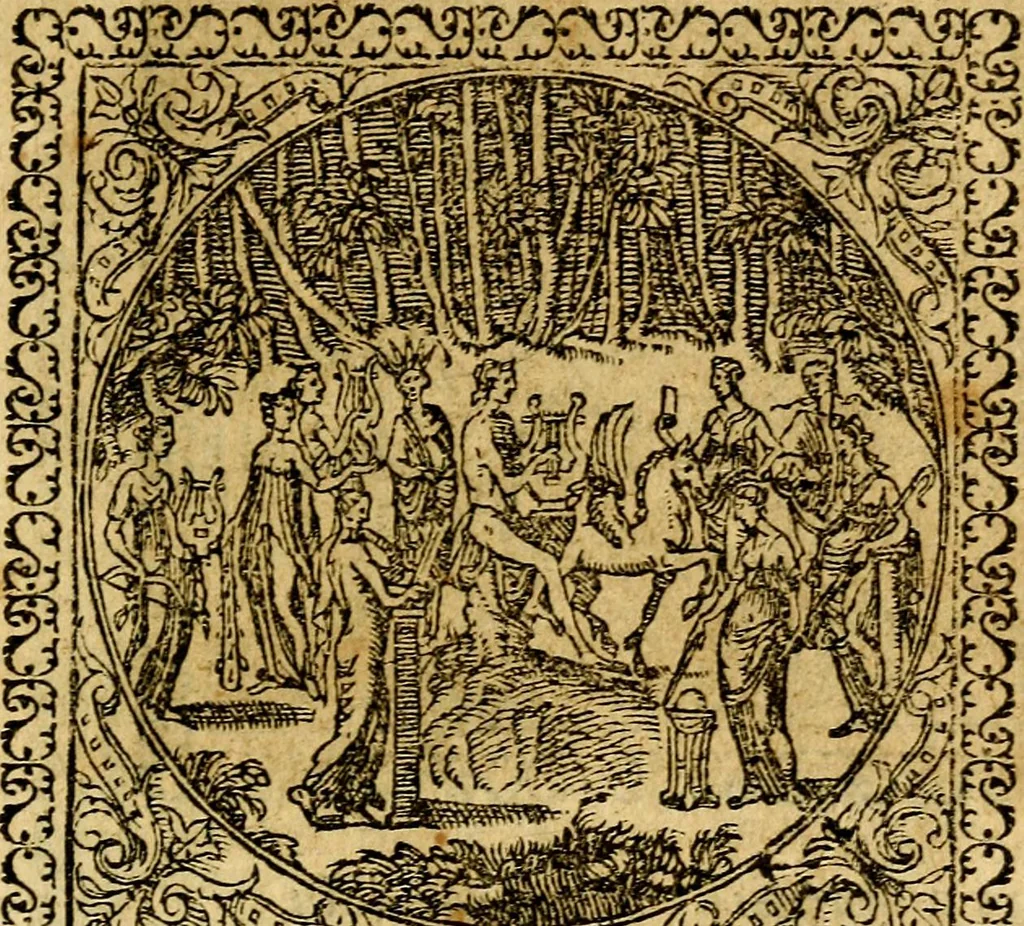 An illustration from Emblemata, et aliqvot nvmmi antiqvi operis, 1566, leaf 106