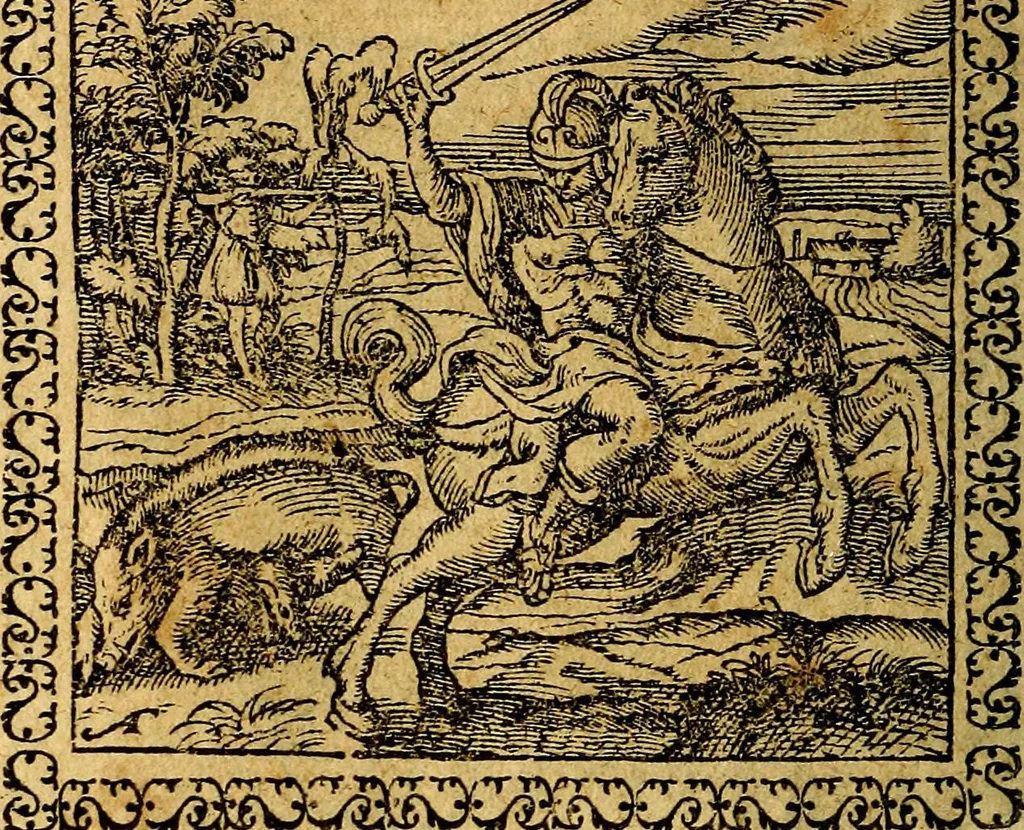 An illustration from Emblemata, et aliqvot nvmmi antiqvi operis, 1566, leaf 107