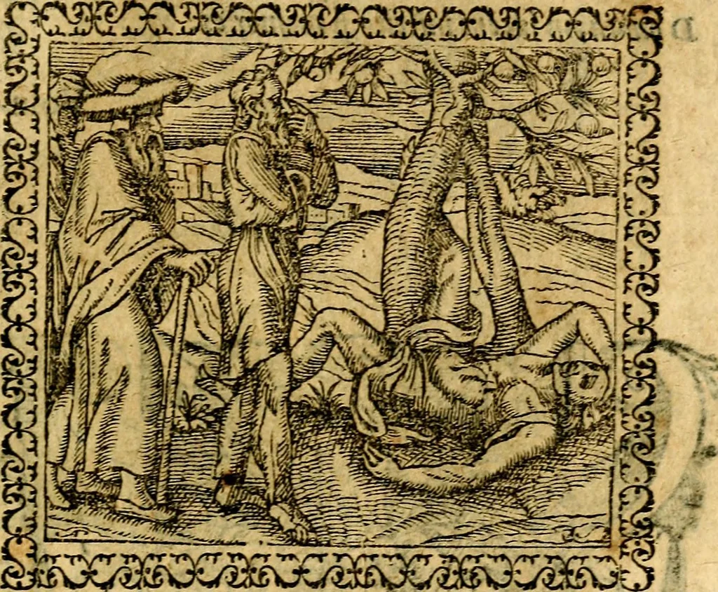 An illustration from Emblemata, et aliqvot nvmmi antiqvi operis, 1566, leaf 110