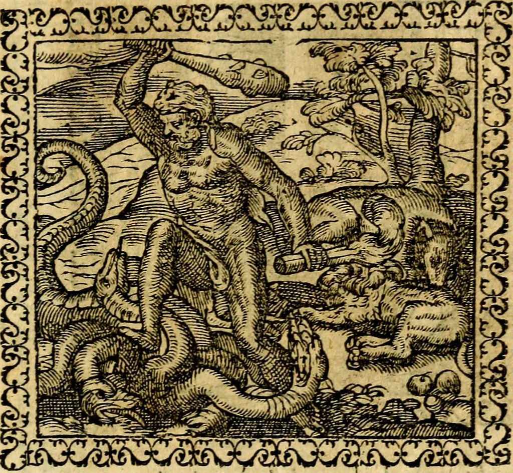 An illustration from Emblemata, et aliqvot nvmmi antiqvi operis, 1566, leaf 122