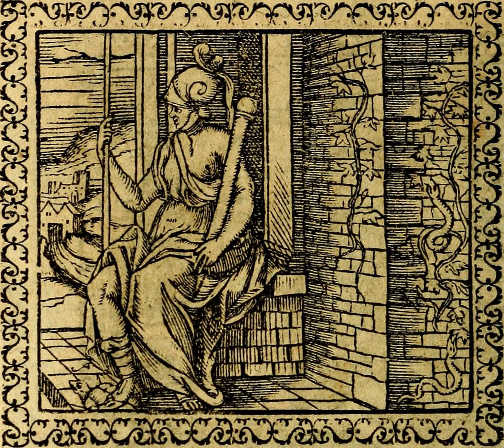 An illustration from Emblemata, et aliqvot nvmmi antiqvi operis, 1566, leaf 123