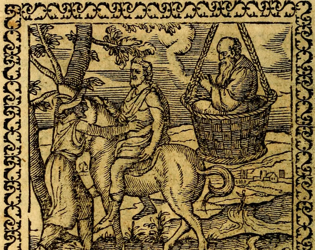 An illustration from Emblemata, et aliqvot nvmmi antiqvi operis, 1566, leaf 127