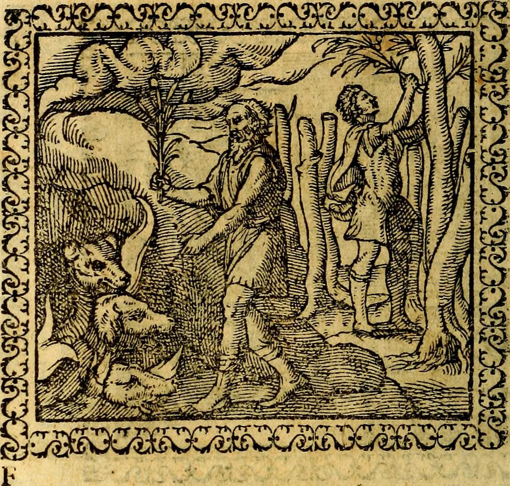 An illustration from Emblemata, et aliqvot nvmmi antiqvi operis, 1566, leaf 129