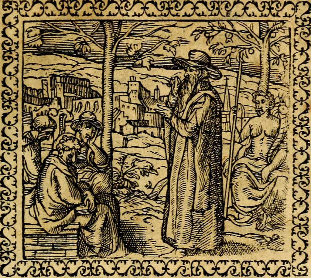 An illustration from Emblemata, et aliqvot nvmmi antiqvi operis, 1566, leaf 132