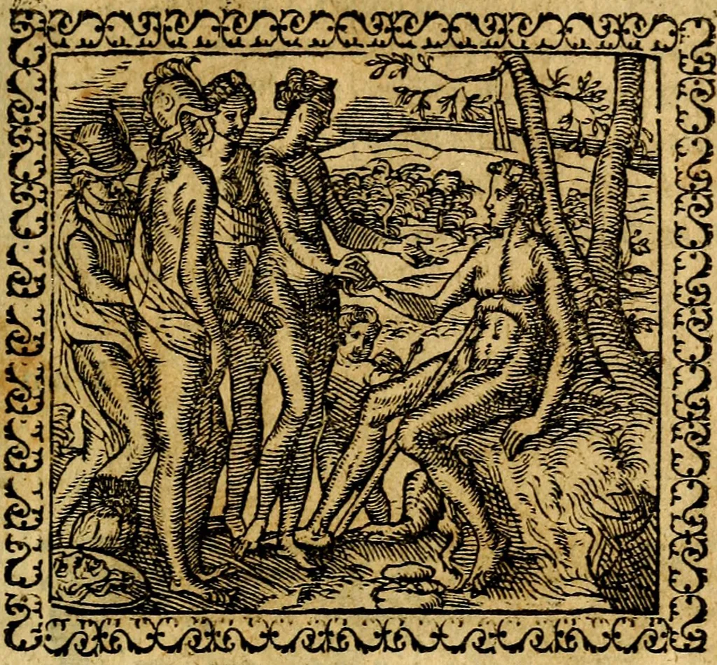 An illustration from Emblemata, et aliqvot nvmmi antiqvi operis, 1566, leaf 134