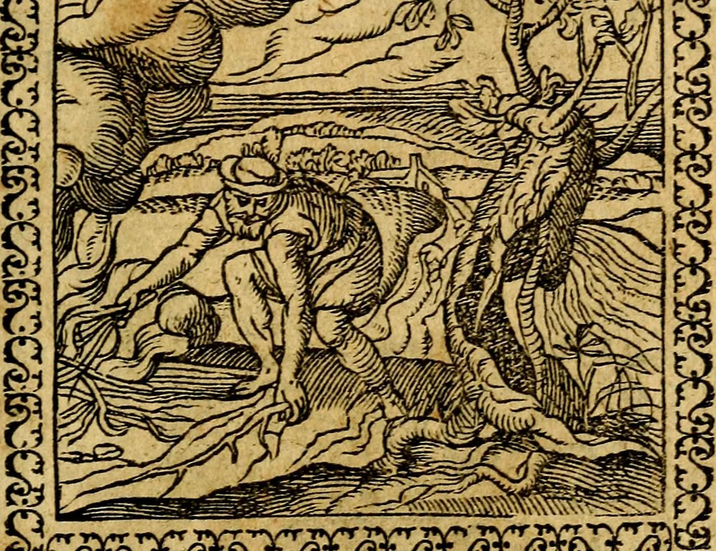 An illustration from Emblemata, et aliqvot nvmmi antiqvi operis, 1566, leaf 136