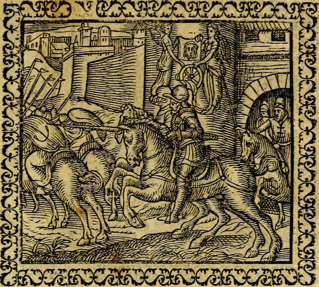 An illustration from Emblemata, et aliqvot nvmmi antiqvi operis, 1566, leaf 148