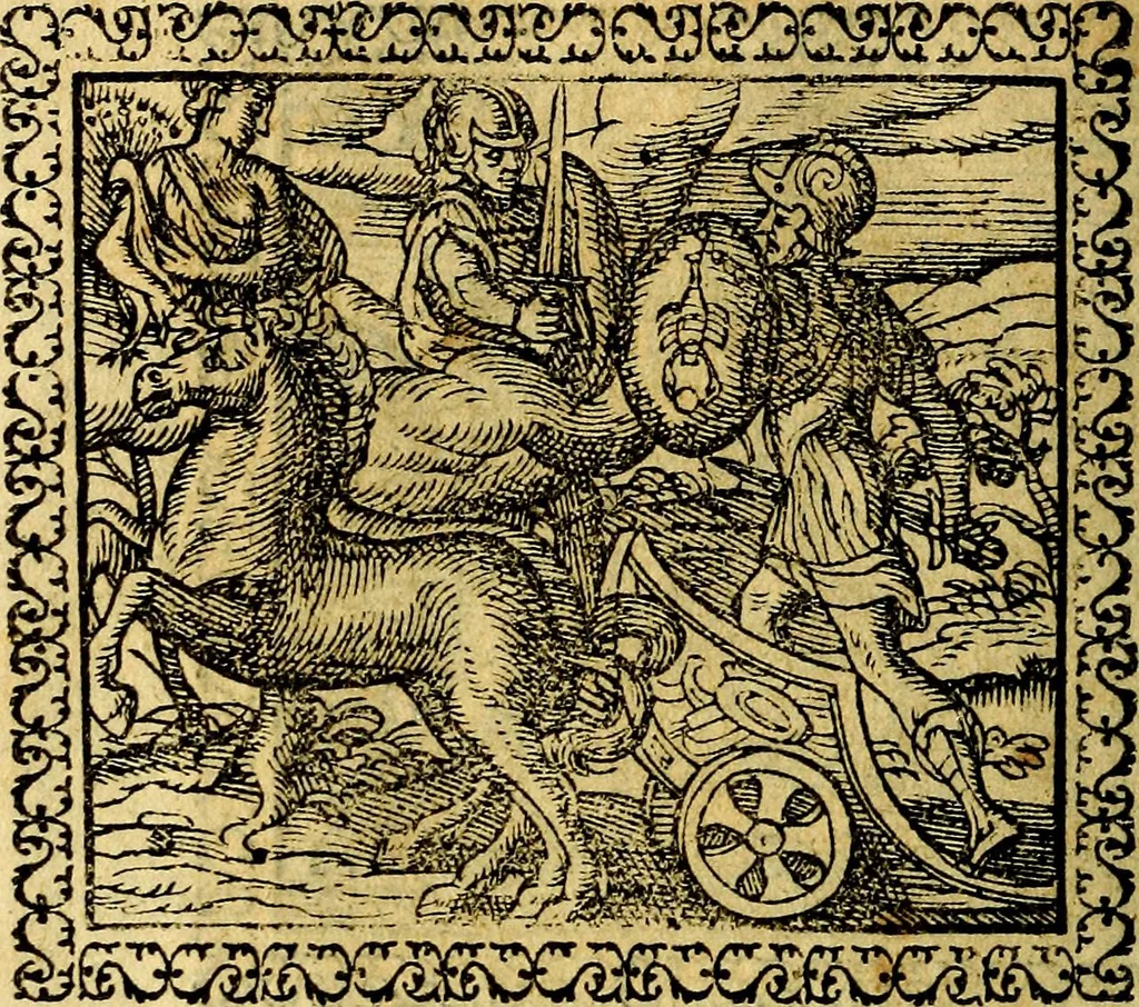 An illustration from Emblemata, et aliqvot nvmmi antiqvi operis, 1566, leaf 149