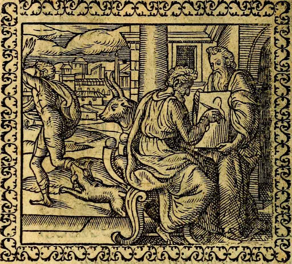 An illustration from Emblemata, et aliqvot nvmmi antiqvi operis, 1566, leaf 155