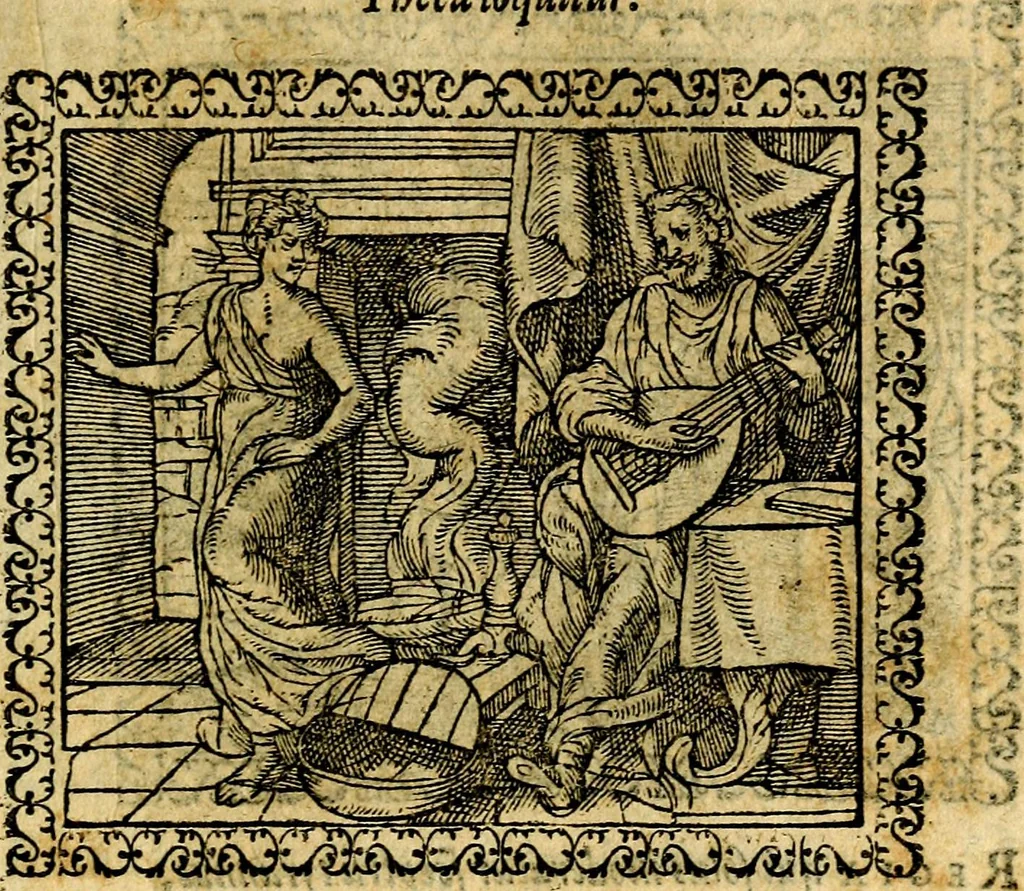An illustration from Emblemata, et aliqvot nvmmi antiqvi operis, 1566, leaf 156