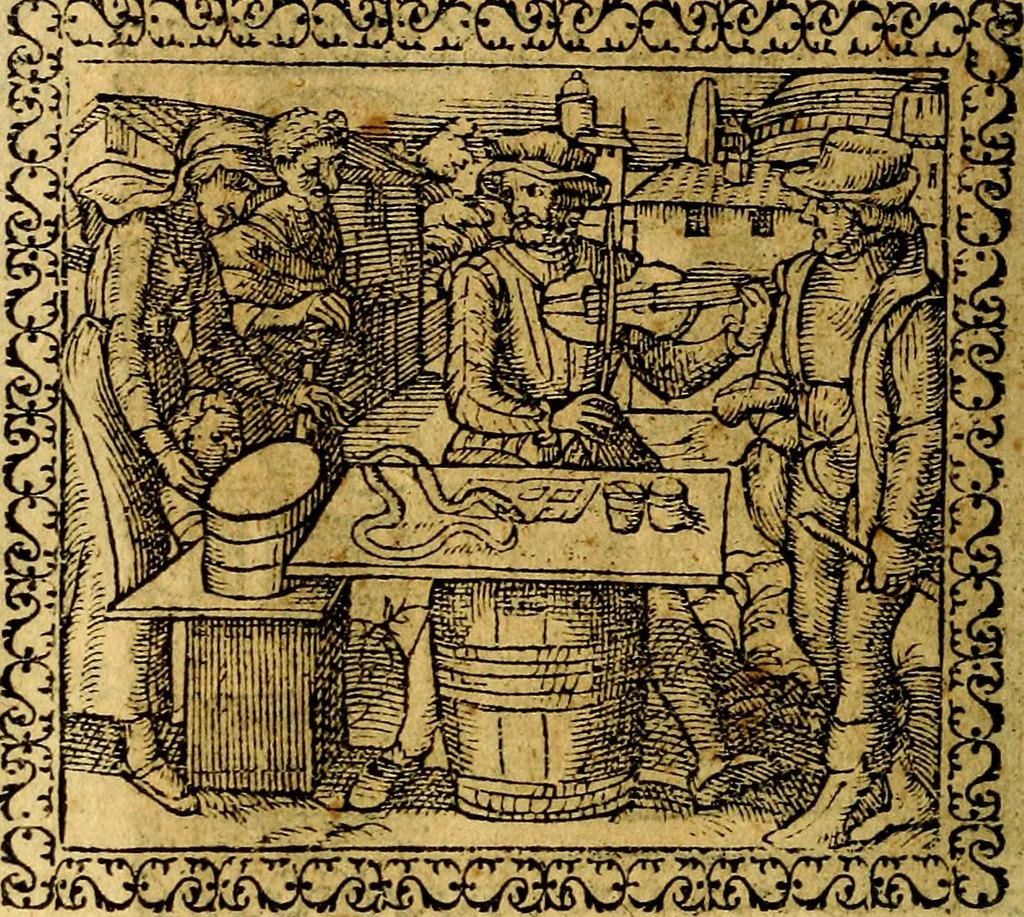 An illustration from Emblemata, et aliqvot nvmmi antiqvi operis, 1566, leaf 165