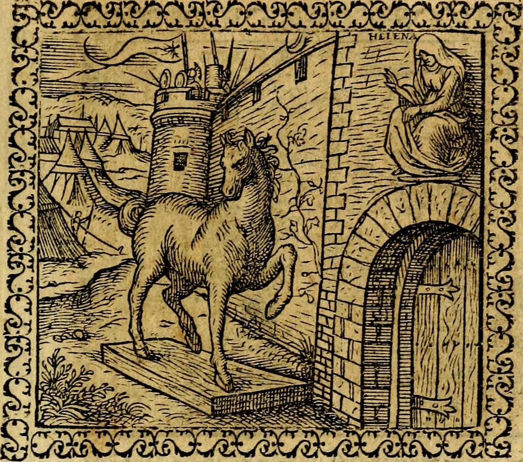 An illustration from Emblemata, et aliqvot nvmmi antiqvi operis, 1566, leaf 166