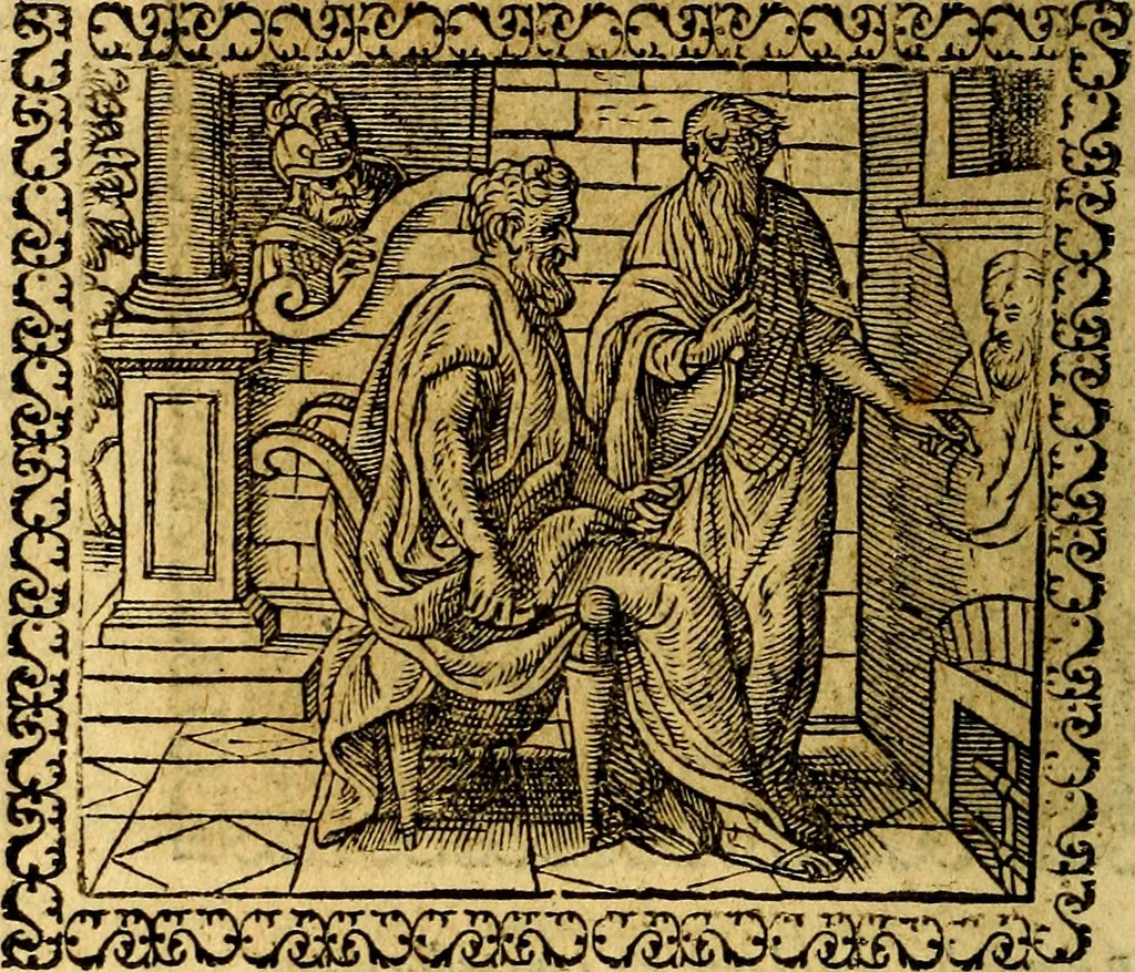 An illustration from Emblemata, et aliqvot nvmmi antiqvi operis, 1566, leaf 177