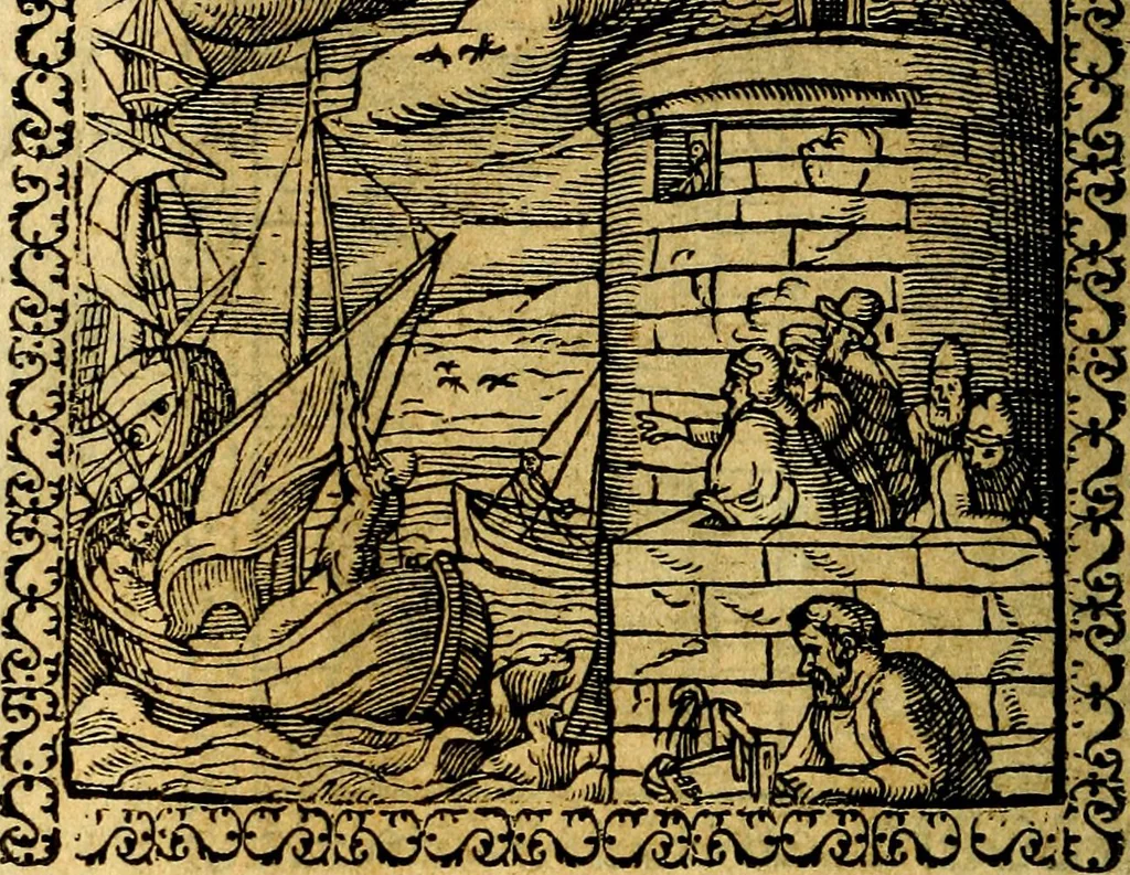 An illustration from Emblemata, et aliqvot nvmmi antiqvi operis, 1566, leaf 183
