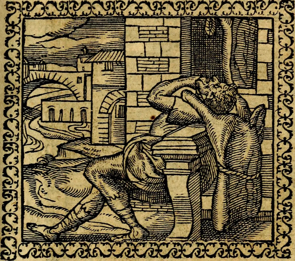 An illustration from Emblemata, et aliqvot nvmmi antiqvi operis, 1566, leaf 184