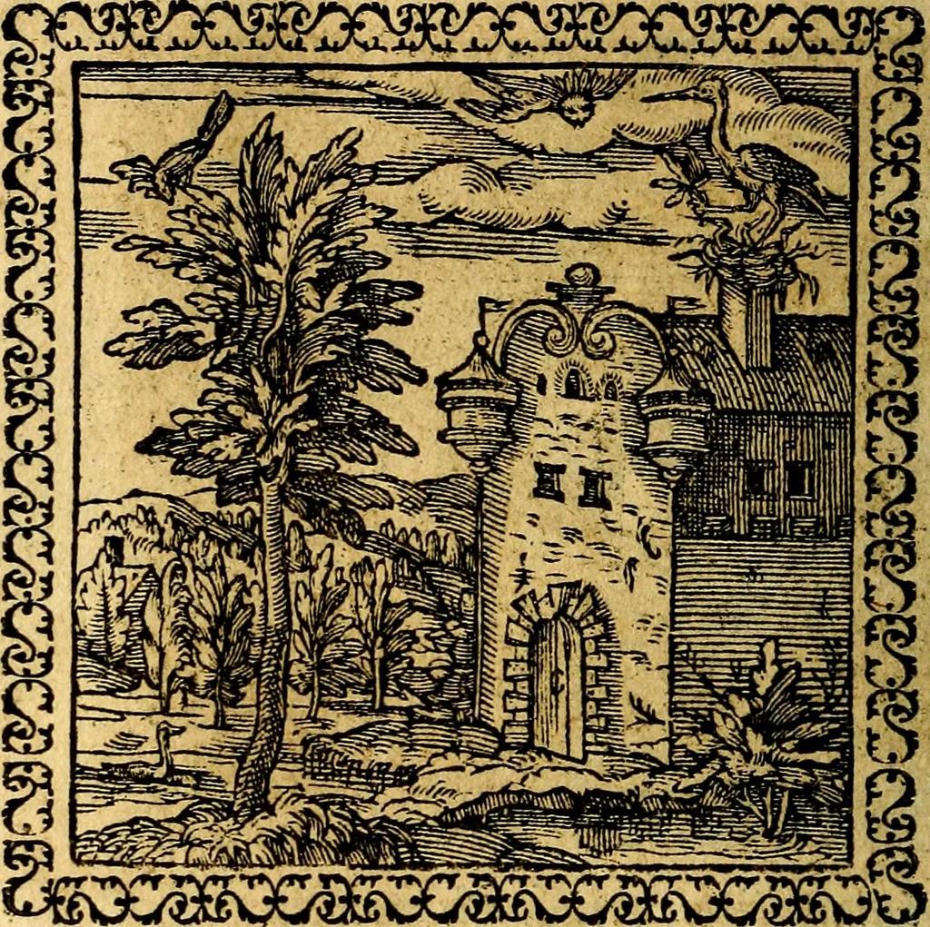 An illustration from Emblemata, et aliqvot nvmmi antiqvi operis, 1566, leaf 187