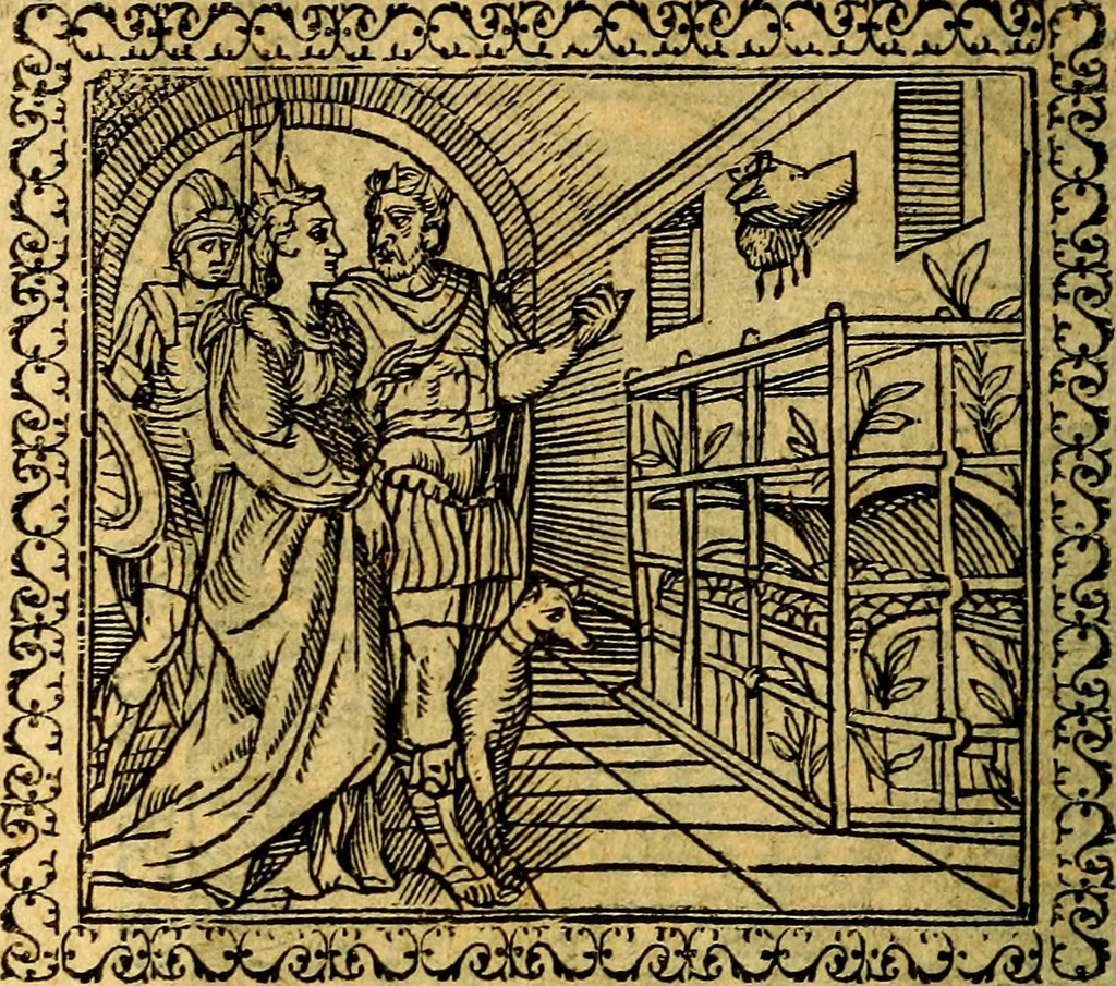 An illustration from Emblemata, et aliqvot nvmmi antiqvi operis, 1566, leaf 197