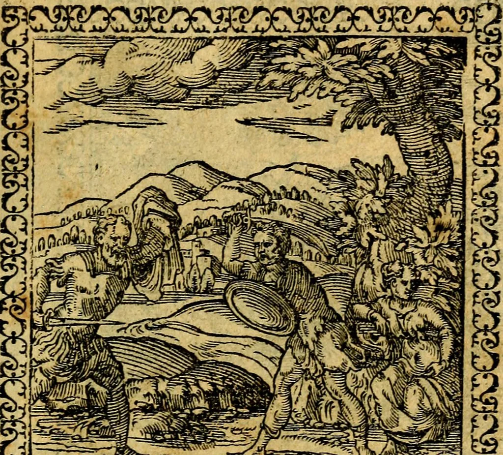 An illustration from Emblemata, et aliqvot nvmmi antiqvi operis, 1566, leaf 198