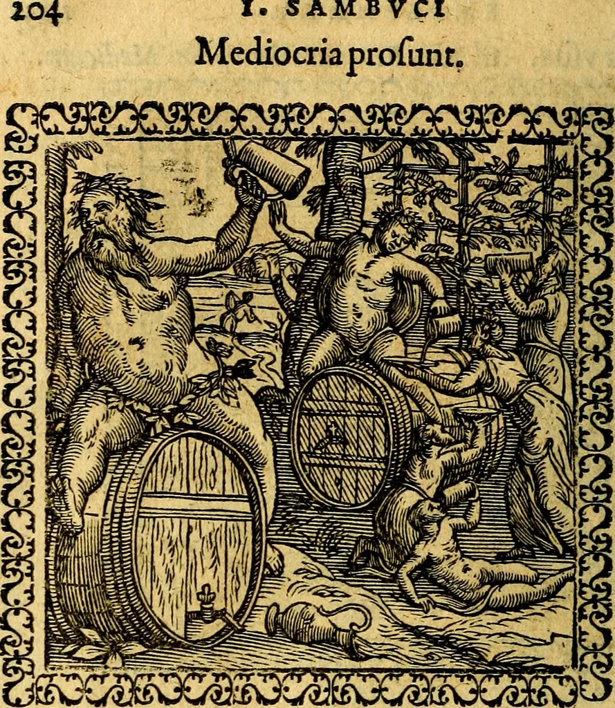 An illustration from Emblemata, et aliqvot nvmmi antiqvi operis, 1566, leaf 207
