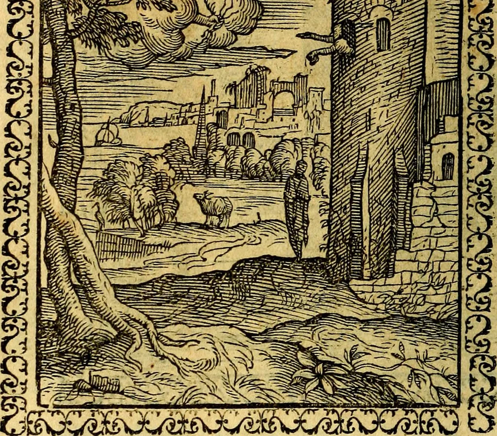 An illustration from Emblemata, et aliqvot nvmmi antiqvi operis, 1566, leaf 209